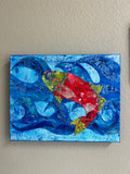 Salmon Canvas 14”x11”