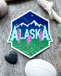 sticker: 907 North Alaska hexagon Generic