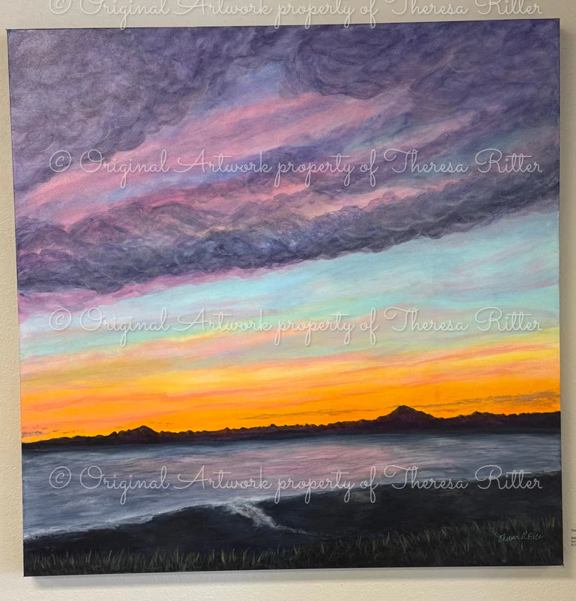 October Sky: original painting 36x36
