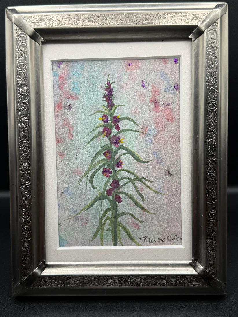 Fireweed Fantasy 4x6 original watercolor
