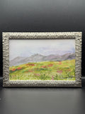 Fireweed morning: original watercolor 4x6