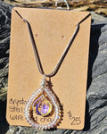 Crystal and glass beads pendant with SS RH50