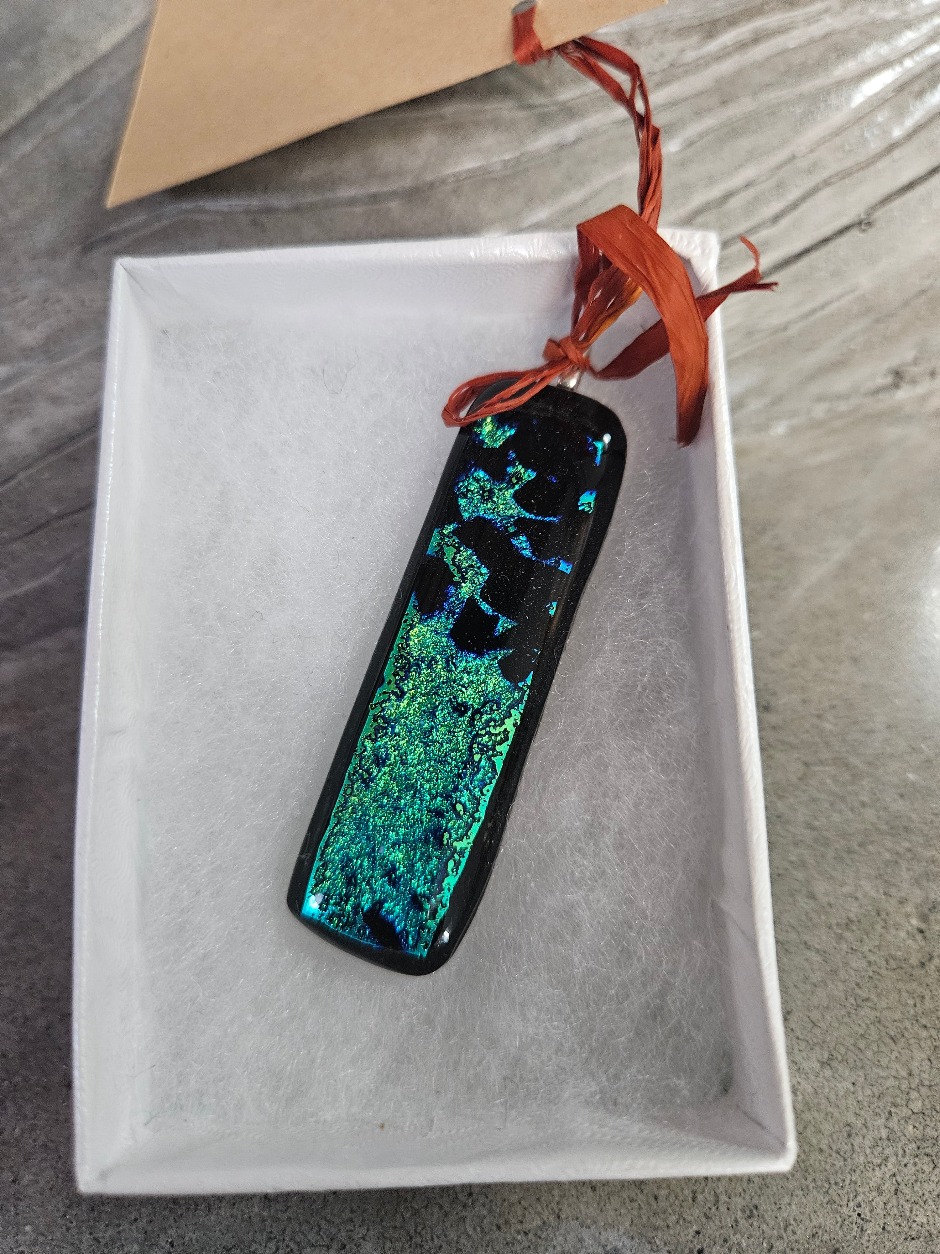#98 Rectangle Dichroic Pendant (no Chain)