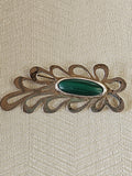 Malachite brooch