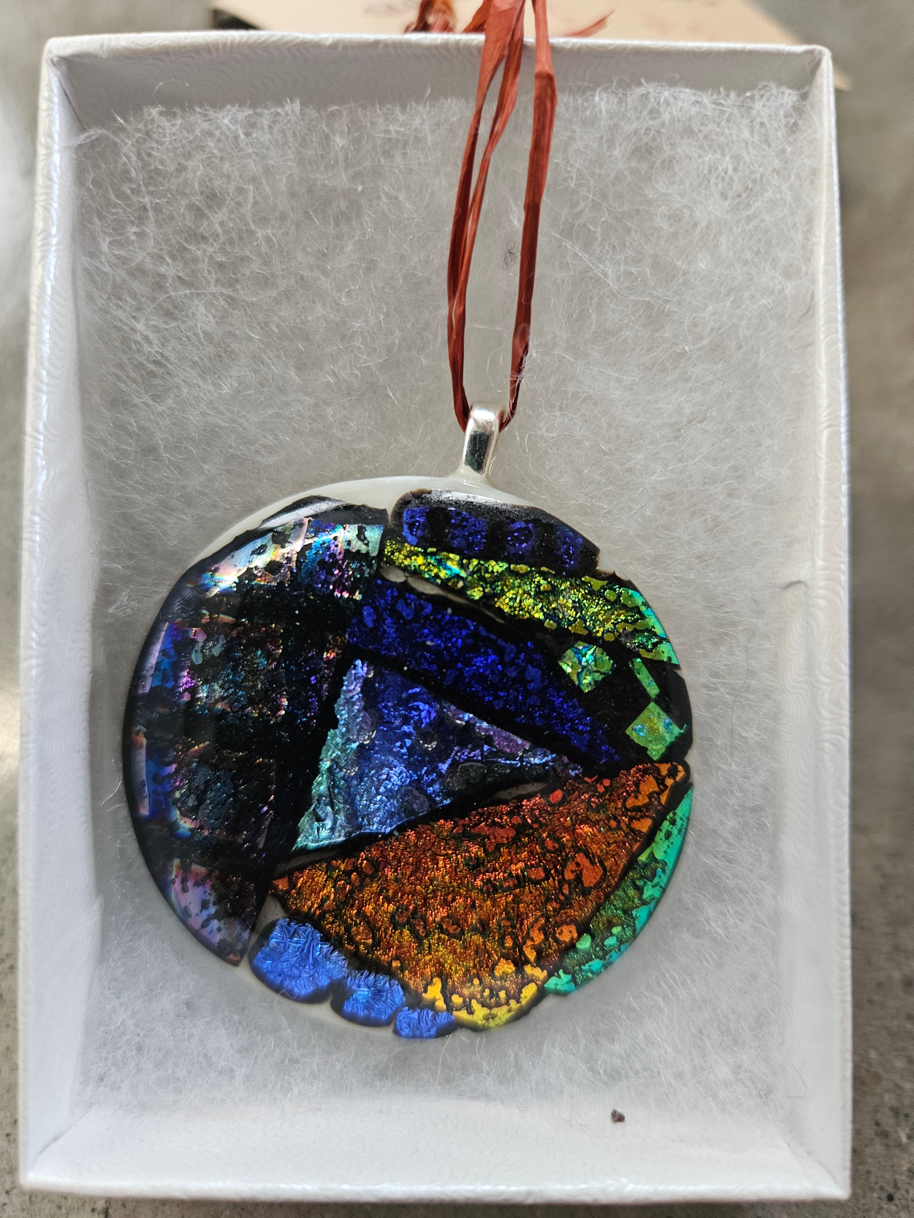 #99 Large Round Dichroic Pendant (no Chain)