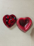#135 Red Heart Glass Box with Top