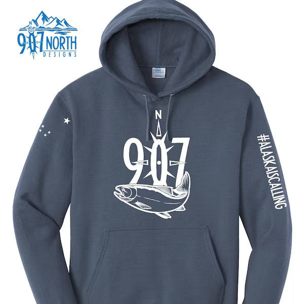 Sweatshirt 907 North Salmon Steel Blue